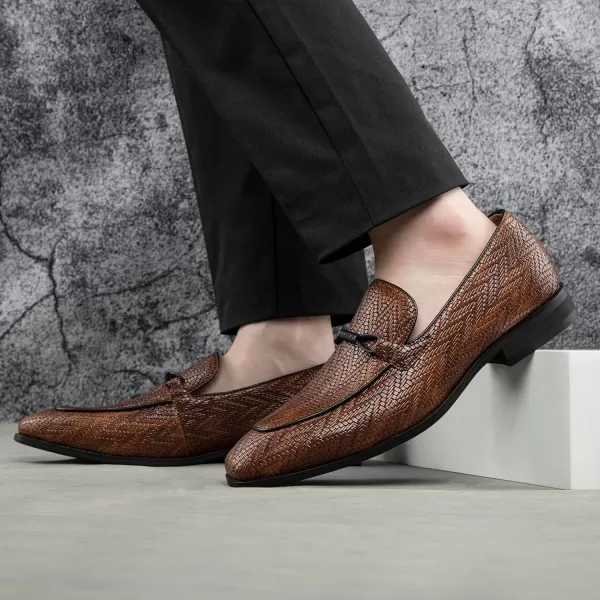 Meijiana mens LoafersBrown02