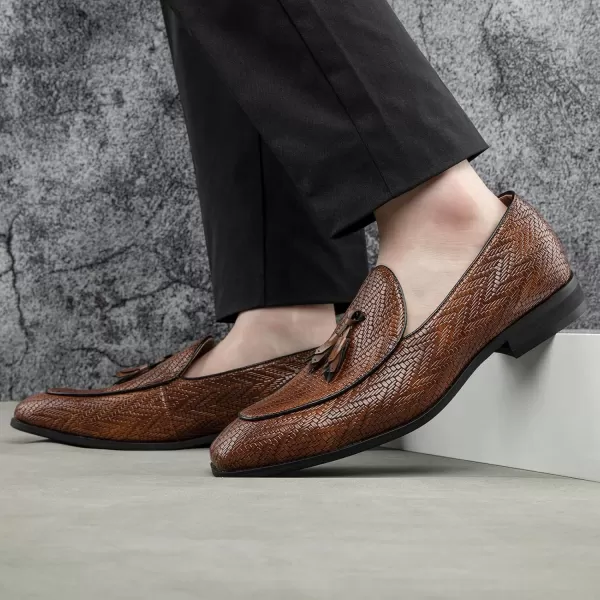 Meijiana mens LoafersBrown04