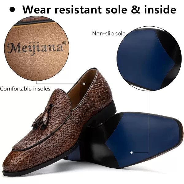 Meijiana mens LoafersBrown04