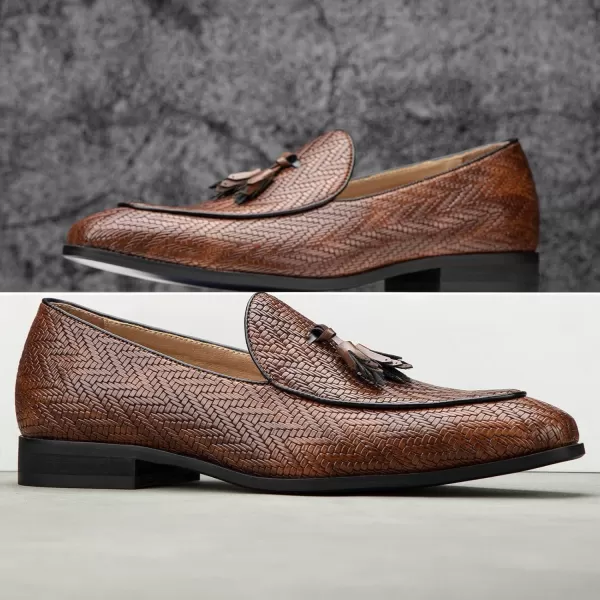 Meijiana mens LoafersBrown04