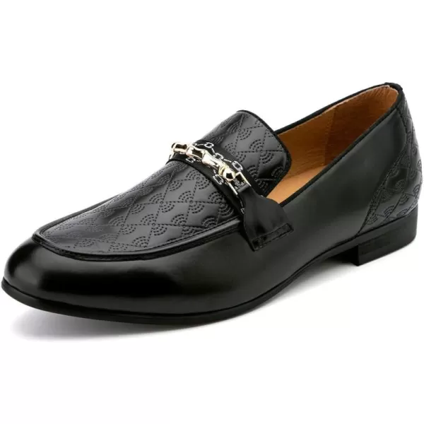 Meijiana Mens Fashion Classic Faux Leather Loafers and Weeding Dress Shoes for MenBlack07