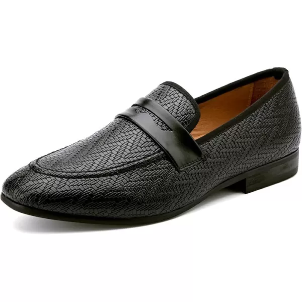 Meijiana Mens Fashion Classic Loafers Luxury Loafer Shoes and Weeding Dress Shoes for MenBlack03