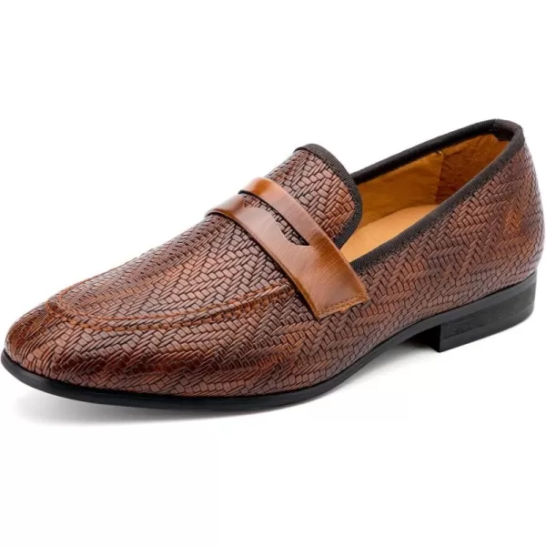 Meijiana Mens Fashion Classic Loafers Luxury Loafer Shoes and Weeding Dress Shoes for MenBrown04