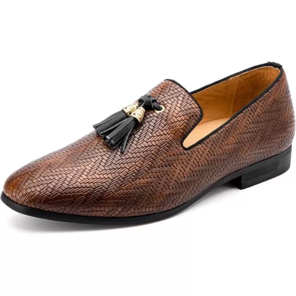 Meijiana Mens Fashion Classic Loafers Luxury Loafer Shoes and Weeding Dress Shoes for MenBrown05