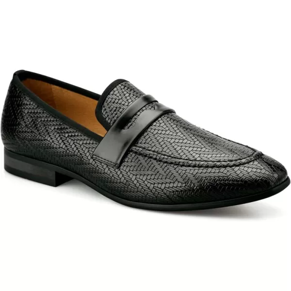 Meijiana Mens Loafers Classic Loafers Wedding Dress Shoes for Men Fashion Party LoafersBlack02