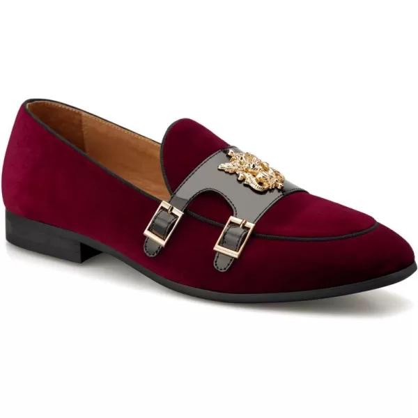 Meijiana Mens Loafers Classic Loafers Wedding Dress Shoes for Men Fashion Party LoafersRed05