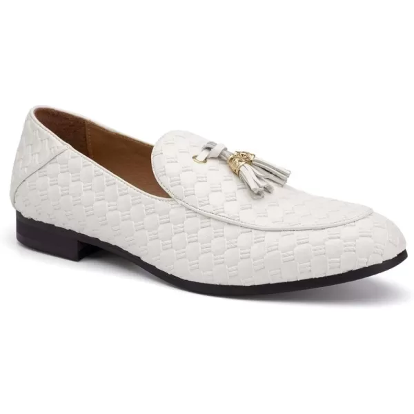 Meijiana Mens Loafers Classic Velvet Men Fashion Loafers Wedding Party Shoes for MenWhite14