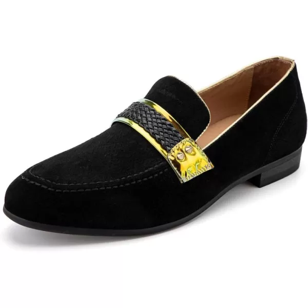 Meijiana Mens Loafers Lightweight SlipOn Moccasins Stylish Dress Shoes Breathable Tassels LoafersBlack01