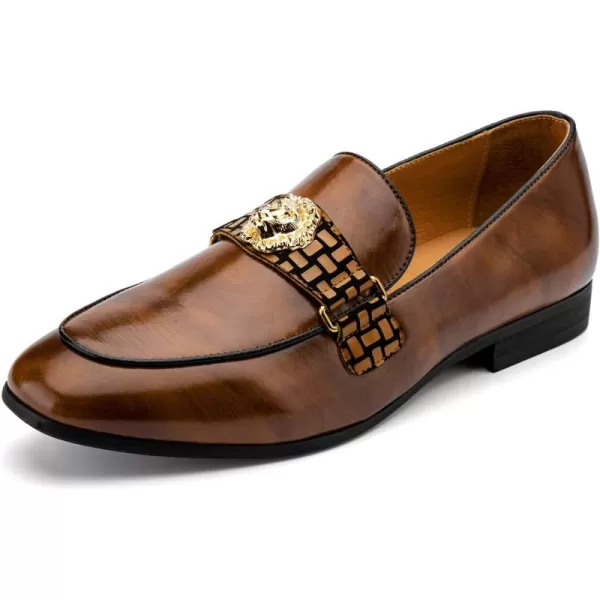 Meijiana Mens Loafers Lightweight SlipOn Moccasins Stylish Dress Shoes Breathable Tassels LoafersBrown18