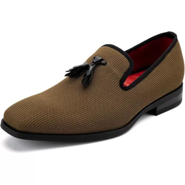 Meijiana Mens Loafers Lightweight SlipOn Moccasins Stylish Dress Shoes Breathable Tassels LoafersBrown24