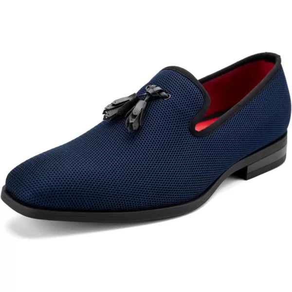 Meijiana Mens Loafers Lightweight SlipOn Moccasins Stylish Dress Shoes Breathable Tassels LoafersDark Blue22