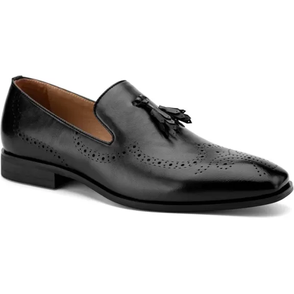 Meijiana Mens Loafers Wedding Dress Shoes SlipOn Loafers for Men Tuxedo Suit ShoesBlack11