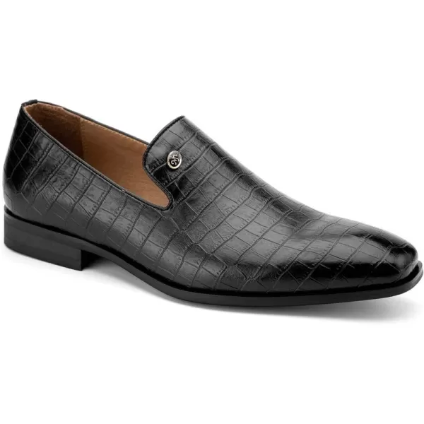 Meijiana Mens Loafers Wedding Dress Shoes SlipOn Loafers for Men Tuxedo Suit ShoesBlack15