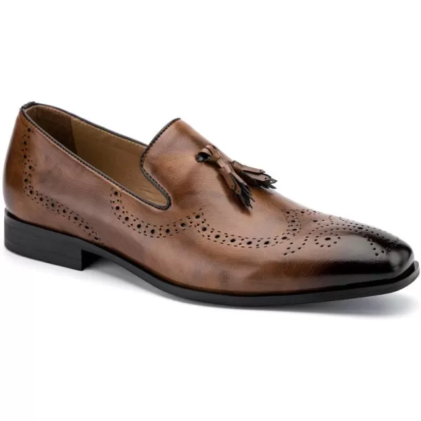 Meijiana Mens Loafers Wedding Dress Shoes SlipOn Loafers for Men Tuxedo Suit ShoesBrown10