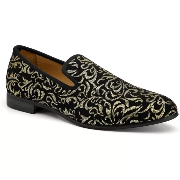 Meijiana Mens Loafers Wedding Dress Shoes SlipOn Loafers for Men Tuxedo Suit ShoesGold03