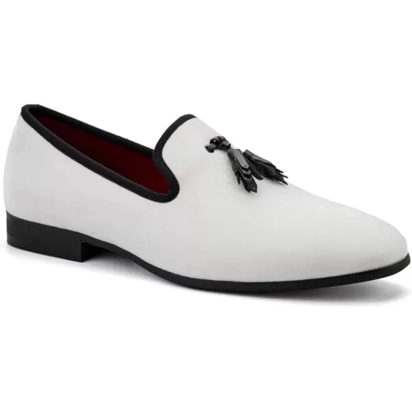 Meijiana Mens Loafers Wedding Dress Shoes SlipOn Loafers for Men Tuxedo Suit ShoesWhite06