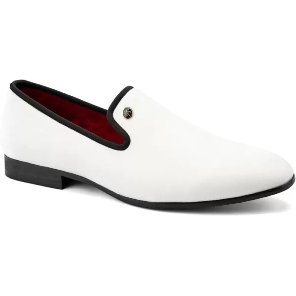 Meijiana Mens Loafers Wedding Dress Shoes SlipOn Loafers for Men Tuxedo Suit ShoesWhite09