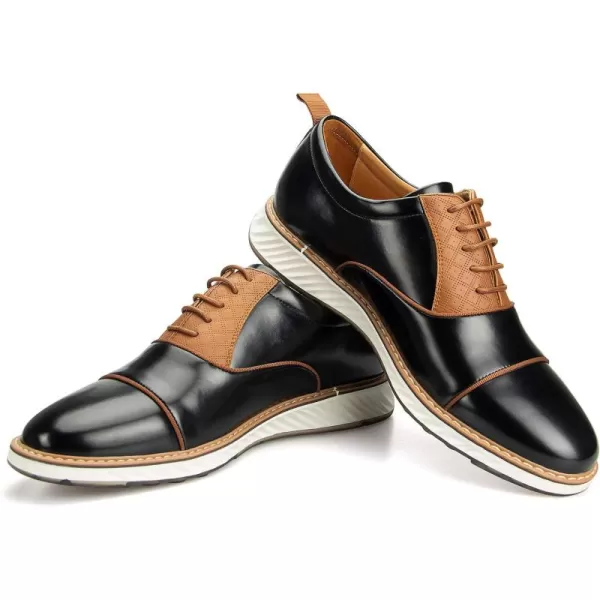 Meijiana Mens Oxford Shoes Dress Shoes Mens Lightweight laceup Fashion ShoesBlack12