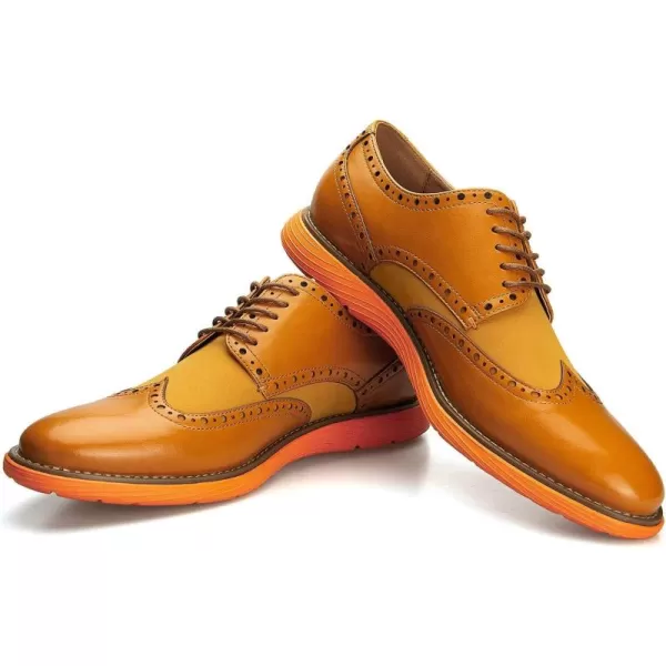 Meijiana Mens Oxford Shoes Dress Shoes Mens Lightweight laceup Fashion ShoesBrown01