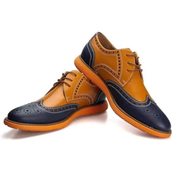 Meijiana Mens Oxford Shoes Dress Shoes Mens Lightweight laceup Fashion ShoesBrown04