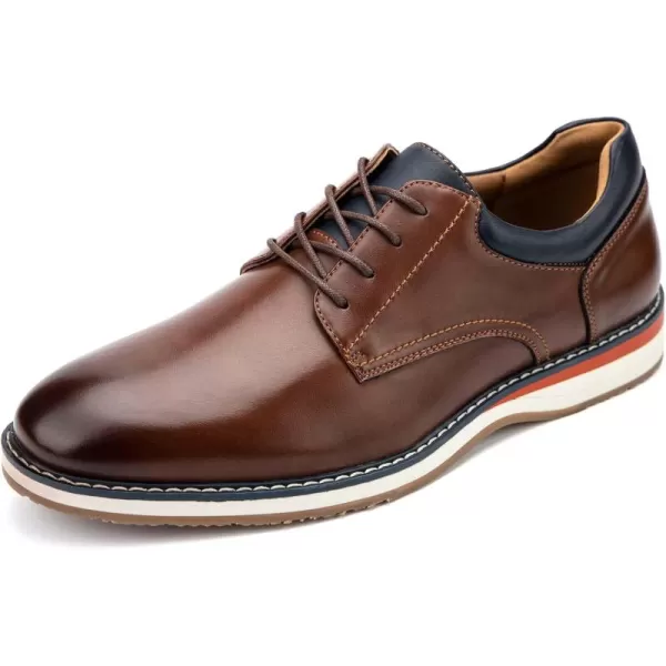 Meijiana Mens Oxfords Casual Dress Shoes Leather Lace Up Shoes for Men Business Oxford ShoesBrown01