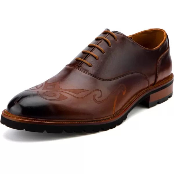 Meijiana Mens Oxfords Luxury Oxford Shoes for Men Business Casual Shoes Mens Laceup Fashion ShoesBrown08