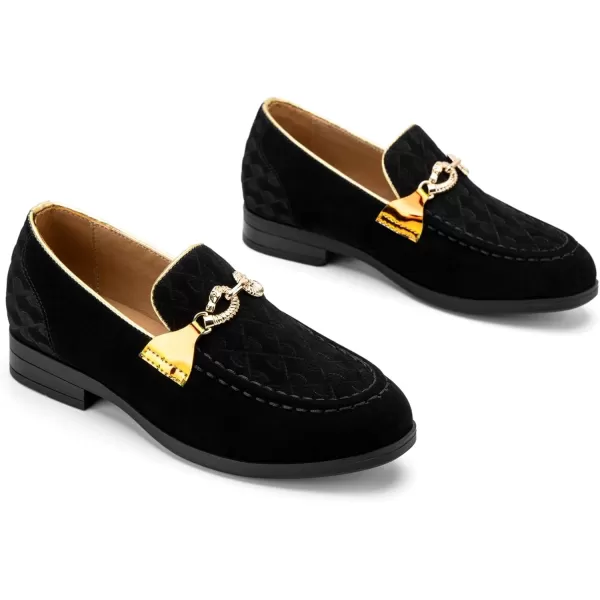 Meijiana Boys Formal Dress SlipOn Loafers  Tuxedo Shoe for Baby Dress ShoesBlack01