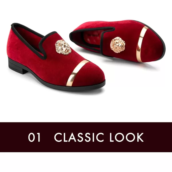 Meijiana Boys Loafers SlipOn Dress Shoes Dress Formal Tuxedo ShoesRed05