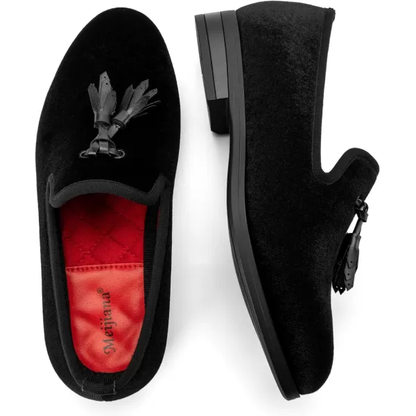 Meijiana Boys SlipOn Dress Loafers  Formal Tuxedo ShoesBlack02