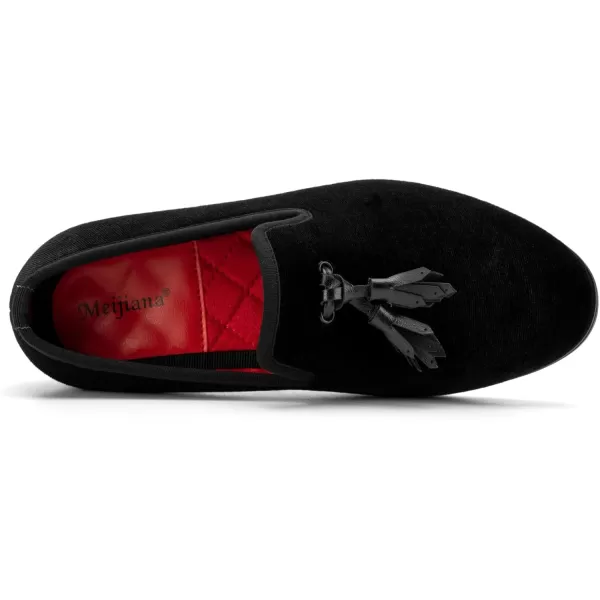 Meijiana Boys SlipOn Dress Loafers  Formal Tuxedo ShoesBlack02