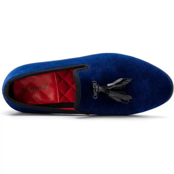 Meijiana Boys SlipOn Dress Loafers  Formal Tuxedo ShoesBlue01