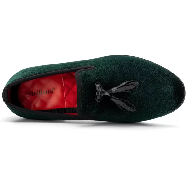 Meijiana Boys SlipOn Dress Loafers  Formal Tuxedo ShoesGreen03