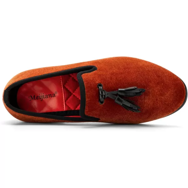 Meijiana Boys SlipOn Dress Loafers  Formal Tuxedo ShoesOrange05
