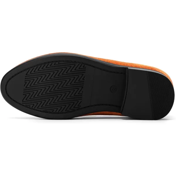 Meijiana Boys SlipOn Dress Loafers  Formal Tuxedo ShoesOrange05