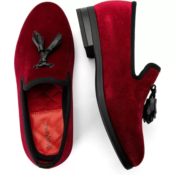 Meijiana Boys SlipOn Dress Loafers  Formal Tuxedo ShoesRed06