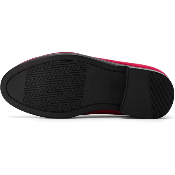 Meijiana Boys SlipOn Dress Loafers  Formal Tuxedo ShoesRed06