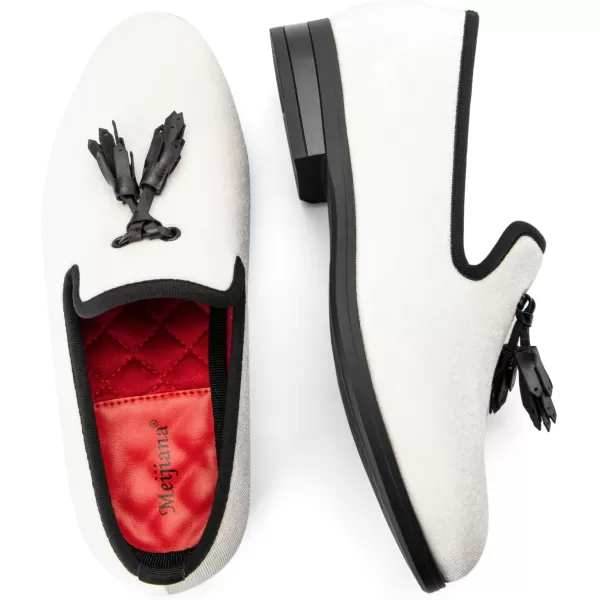 Meijiana Boys SlipOn Dress Loafers  Formal Tuxedo ShoesWhite07