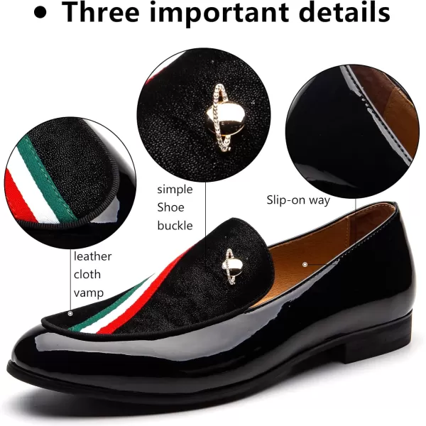 Meijiana Men Faux Leather Noble Loafer Shoes Slipon Loafer Smoking Slipper Tassel LoaferBlack06