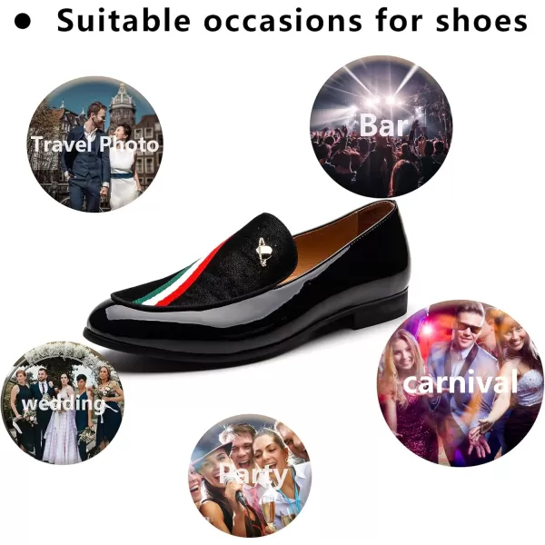 Meijiana Men Faux Leather Noble Loafer Shoes Slipon Loafer Smoking Slipper Tassel LoaferBlack06
