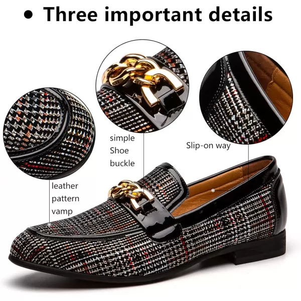 Meijiana Men Faux Leather Noble Loafer Shoes Slipon Loafer Smoking Slipper Tassel LoaferBlack07
