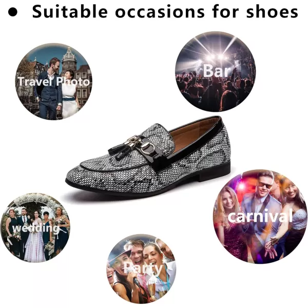 Meijiana Men Faux Leather Noble Loafer Shoes Slipon Loafer Smoking Slipper Tassel LoaferBlack11