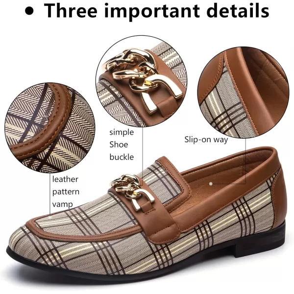 Meijiana Men Faux Leather Noble Loafer Shoes Slipon Loafer Smoking Slipper Tassel LoaferBrown12
