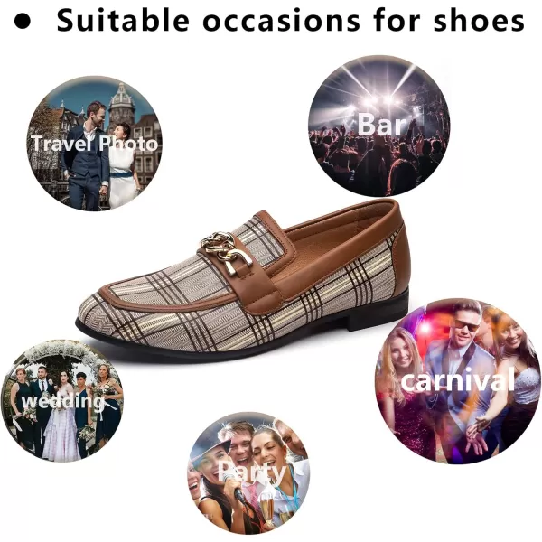 Meijiana Men Faux Leather Noble Loafer Shoes Slipon Loafer Smoking Slipper Tassel LoaferBrown12