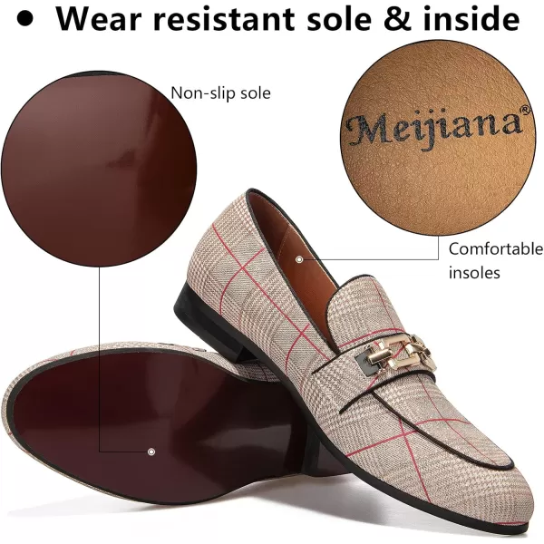 Meijiana Men Faux Leather Noble Loafer Shoes Slipon Loafer Smoking Slipper Tassel LoaferWhite13