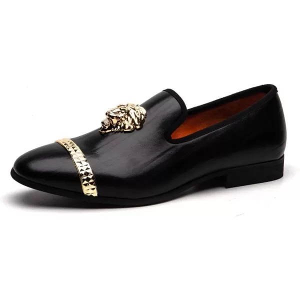 Meijiana Men Loafers Men Luxury Wedding Dress Shoes Black Fashion Party Shoes for MenBlack01