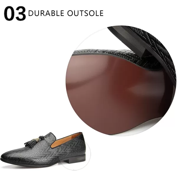Meijiana Men Loafers Men Luxury Wedding Dress Shoes Black Fashion Party Shoes for MenBlack05