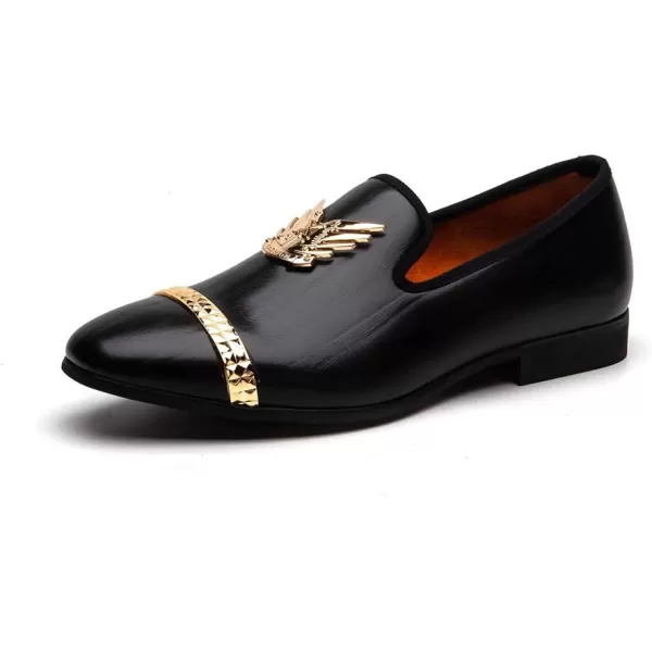Meijiana Men Loafers Men Luxury Wedding Dress Shoes Black Fashion Party Shoes for MenBlack08