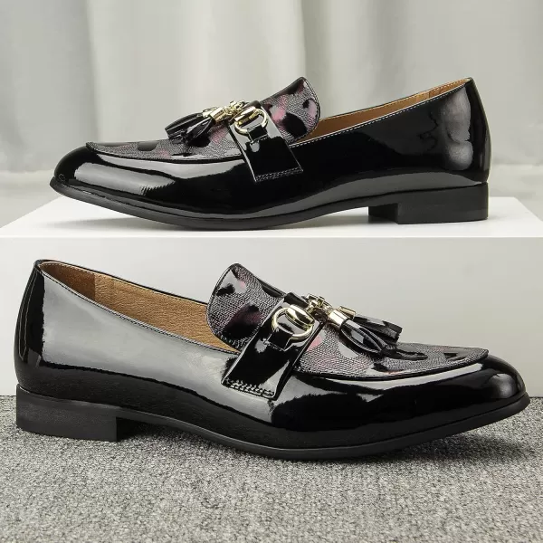 Meijiana Men Loafers Men Luxury Wedding Dress Shoes Black Fashion Party Shoes for MenBlack13