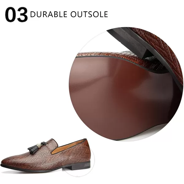Meijiana Men Loafers Men Luxury Wedding Dress Shoes Black Fashion Party Shoes for MenBrown04