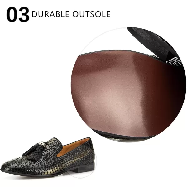 Meijiana Men Loafers Men Luxury Wedding Dress Shoes Black Fashion Party Shoes for MenGold07
